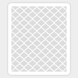 Light Grey Quatrefoil Lattice Pattern Sticker